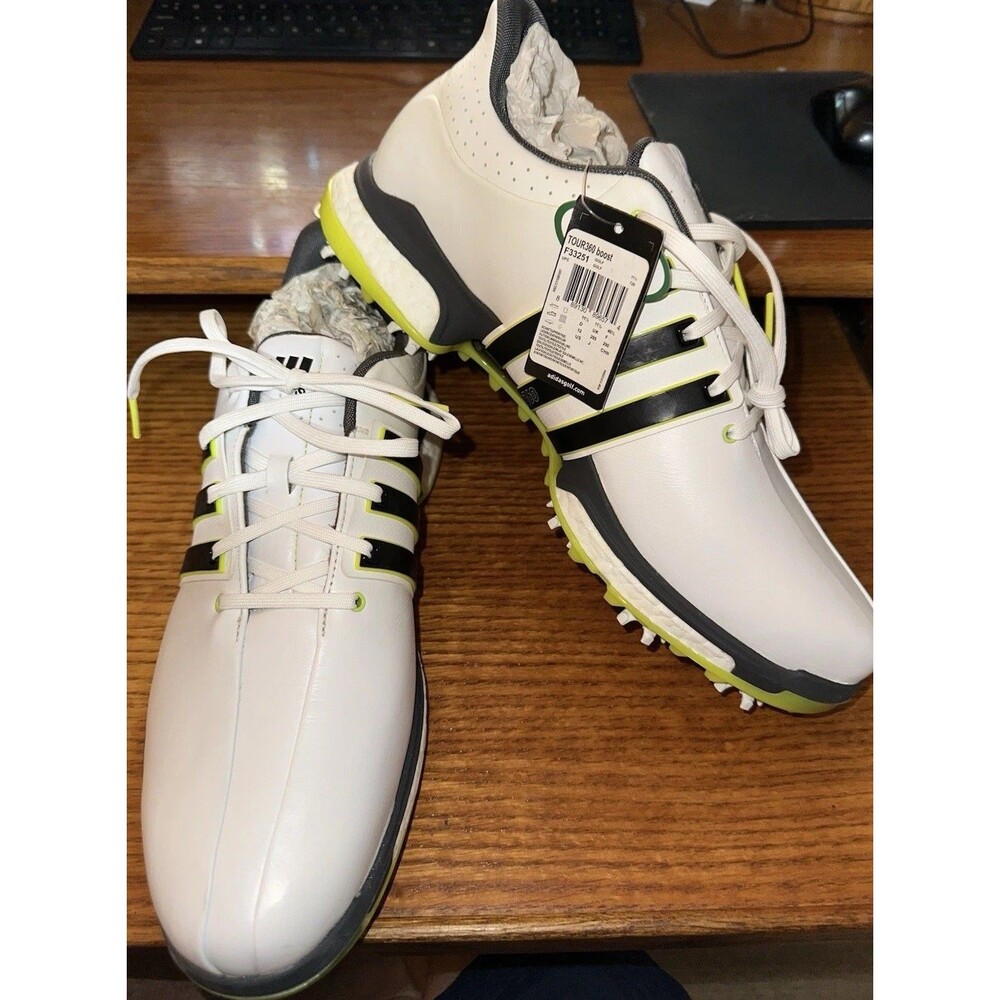 Adidas Tour 360 GOLF Cleats Men’s Size 12 F33251 White Green Black Brand New
